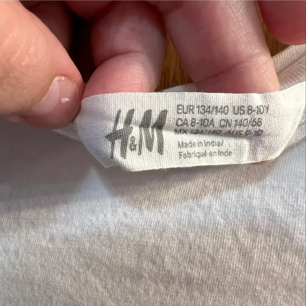 H&M Girls Unicorn Long Sleeve Tee Shirt Size 8 / 10